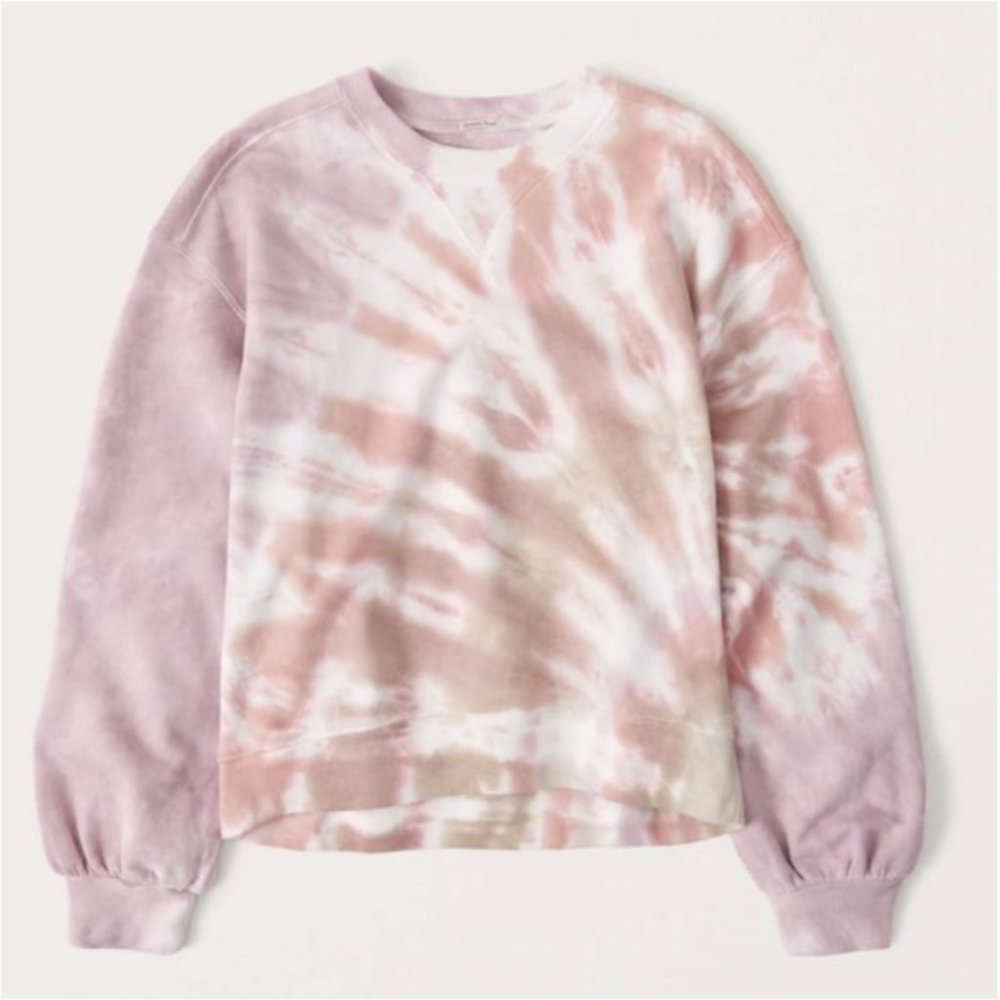 Abercrombie & Fitch Tie-Dye Crewneck Sweatshirt - Size Medium
